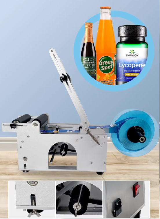Máy dán nhãn chai tròn bán tự động - Ảnh 2